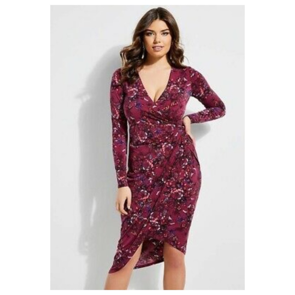 NWOT Guess Kellie Wrap Dress size Large